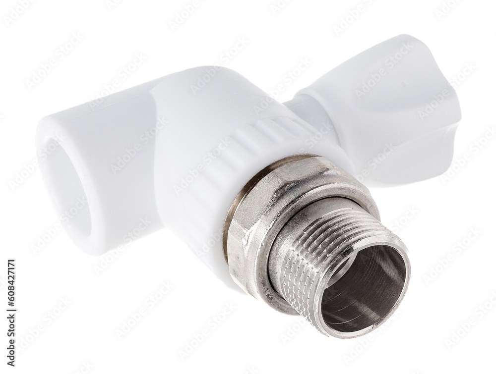 clamping fittings of metal-plastic pipes on a white background chrome, bronze and plastic
clamping fittings of metal-plastic pipes on a white background chrome, bronze and plastic