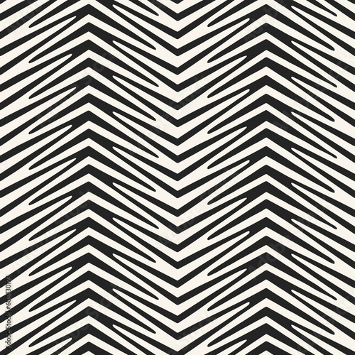 Monochrome Variegated Textured Chevron Pattern