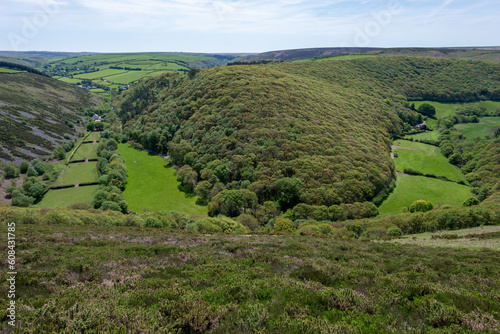 Landscape photo of the Doone valley in Exmoor National Park photo