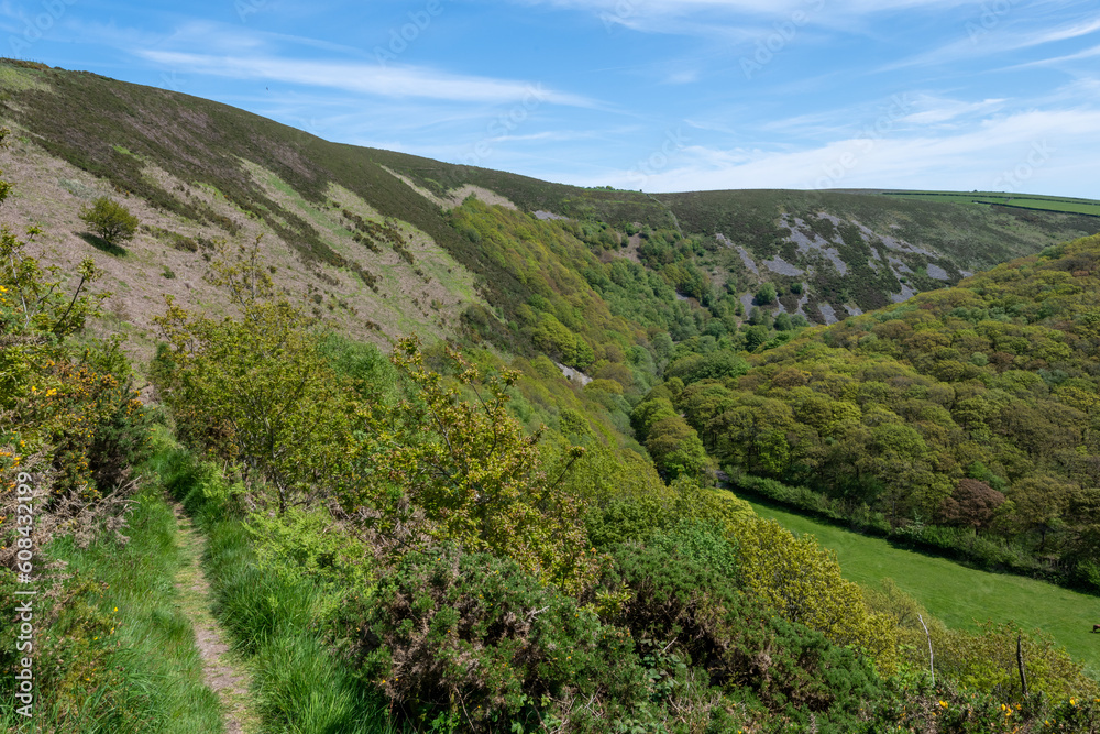 Landscape photo of the Doone valley in Exmoor National Park