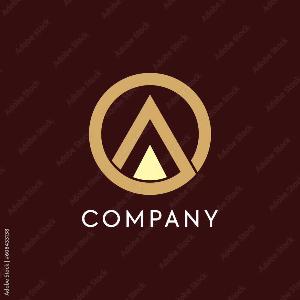 Round circle letter A logo design vector template Round circle letter A logo design vector template
