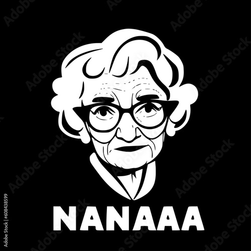 Nana | Black and White Vector illustration