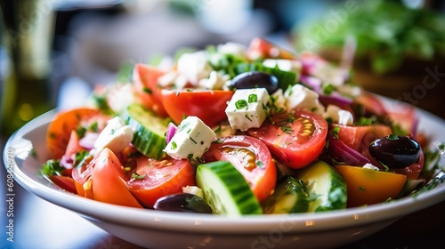 salad with feta cheese and olives