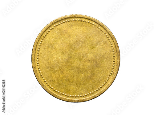 old empty gold coin on a przezroczystym isolated background. png