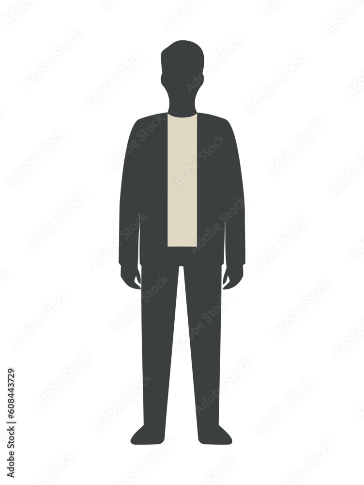 Successful businessman silhouette icon Successful businessman silhouette icon