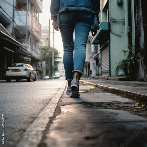 person walking on the street