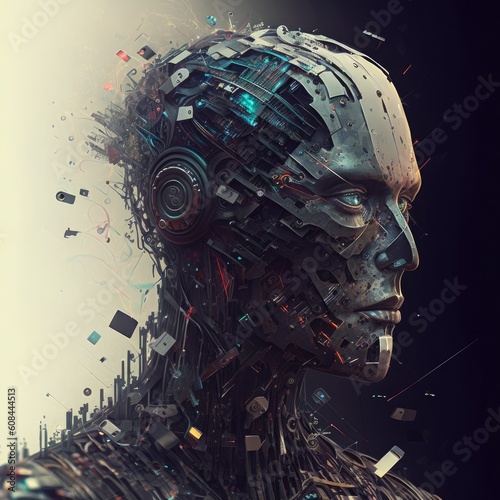 abstract background with stars artificial intelligence technology robots © Stream Skins