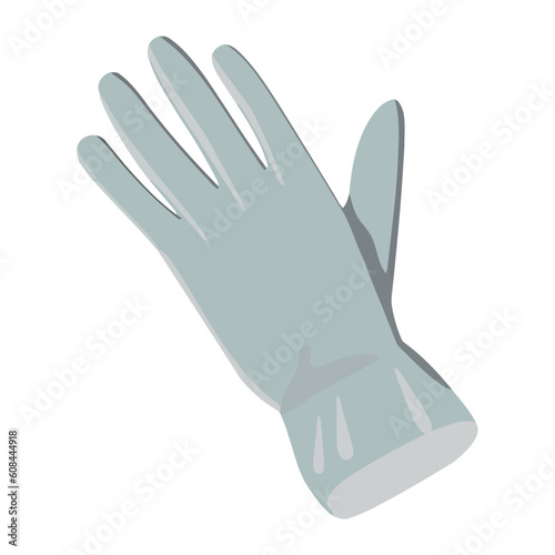 Winter gloves, protective equipment, isolated vector design