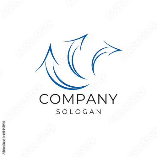 Aero direction financial logo design vector template editable royalty free image download	