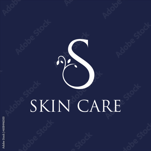 Initial S skin care logo vector