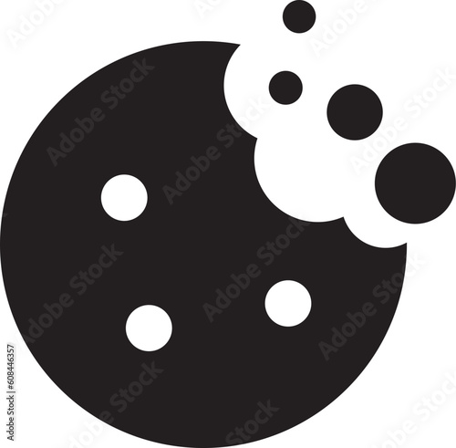 half eaten biscuit icon illustration, dry biscuit brand logo