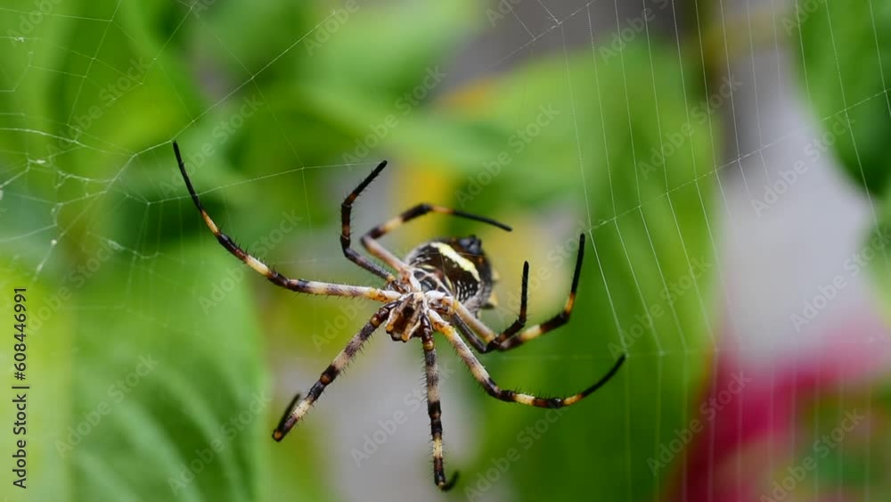 Spider making its web Spider making its web