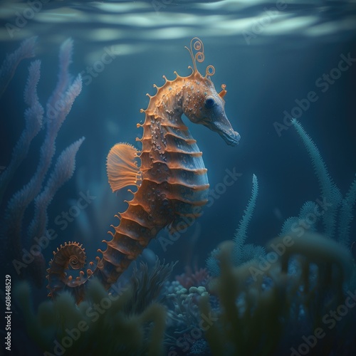 seahorse in aquarium wild animal in nature
