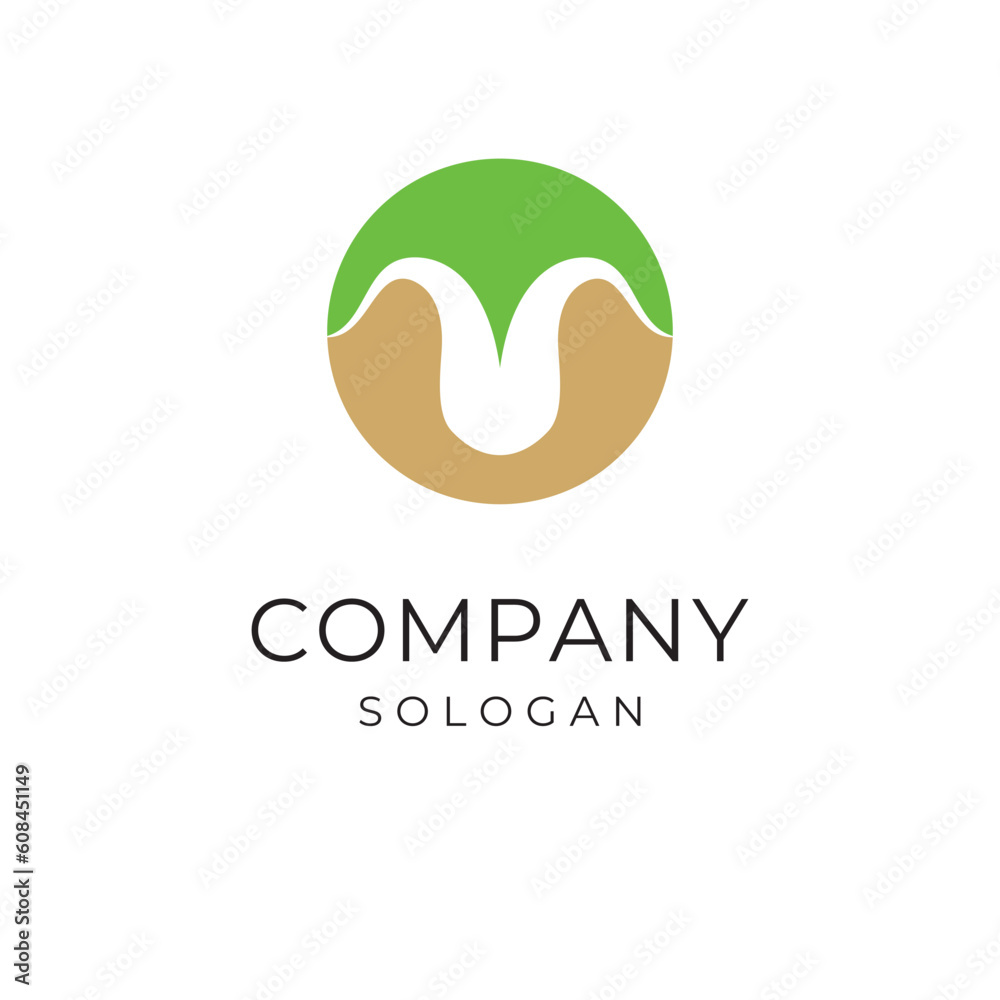 Abstract round logo organic nature landscaping logo design vector template editable royalty free image download Abstract round logo organic nature landscaping logo design vector template editable royalty free image download