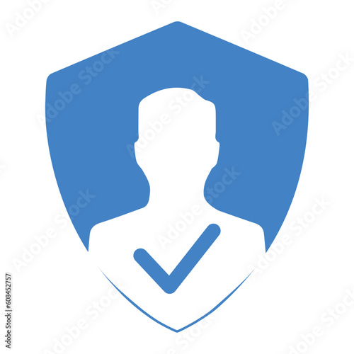 Verified Shield with Check Mark Security Icon Vector Illustration