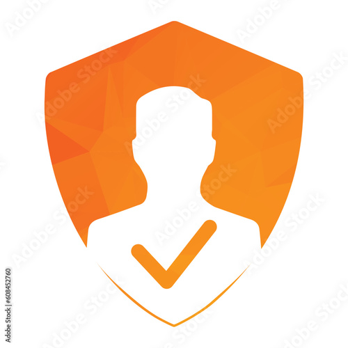 Verified Shield with Check Mark Security Icon Vector Illustration