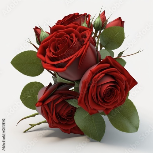 bouquet of red roses floral illustration bouquet nature
