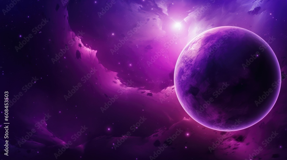 earth and moon purple wallpaper background