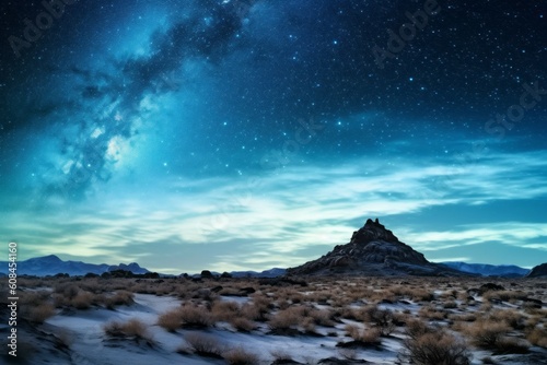 Starry sky in the mountains. Night sky in August. AI generated, human enhanced. © top images