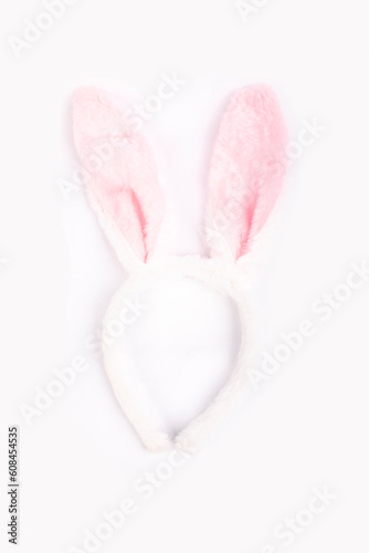 ping bunny headband isolated on white background