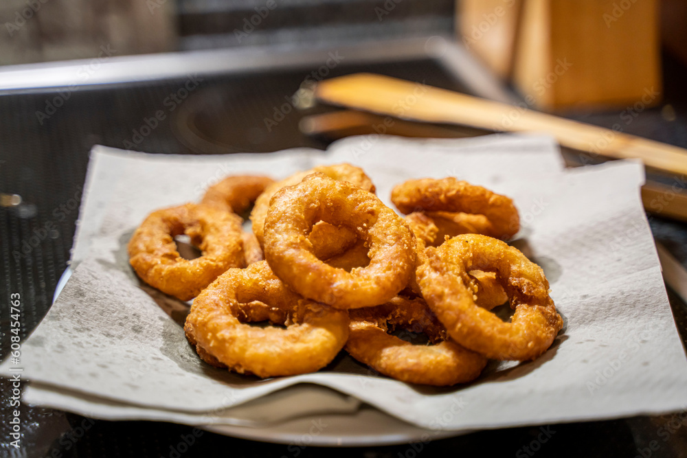 Fried golden calamari rings Fried golden calamari rings