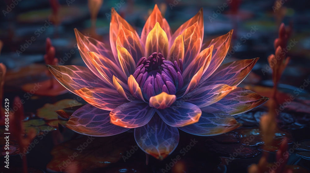 kaleidoscope lotus floral abstract blossom abstract illustration design image Ai generated art kaleidoscope lotus floral abstract blossom abstract illustration design image Ai generated art