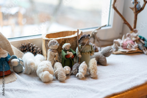 Preparing a Nativity Scene at the Waldorf School
