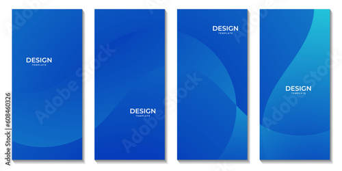 abstract banners blue wave gradient background