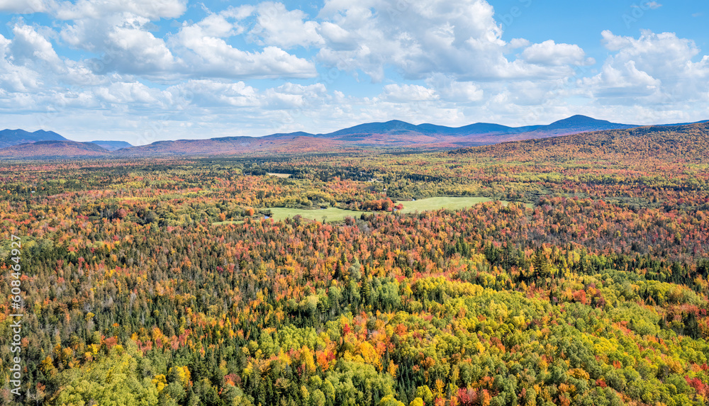 Autumn colors in the Carrabassett Valley  - Maine near Rangeley Road 16 and Eustis