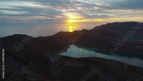 Aerial video of La Paz Island in Baja California Sur, Mexico  photo