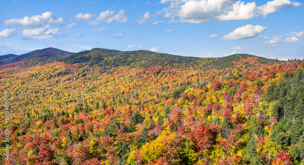 Beautiful autumn mountainside in the Carrabassett Valley - Maine