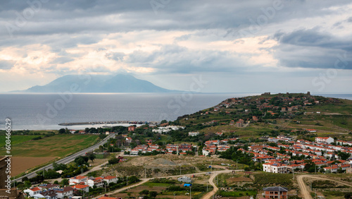 North Aegean sea and Greek island Samothrace view from Eski Bademli - Gliki Village Gokceada-Imbros island photo