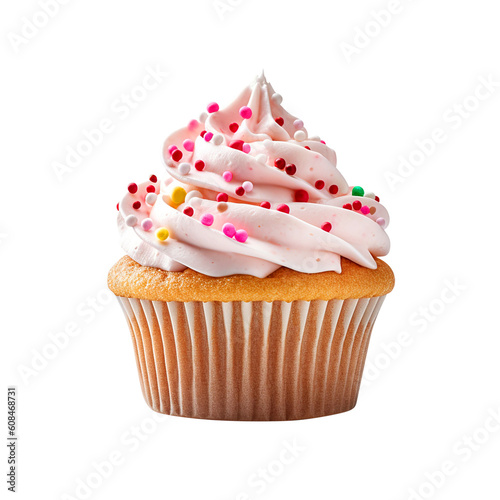 cupcake with icing created with Generative AI