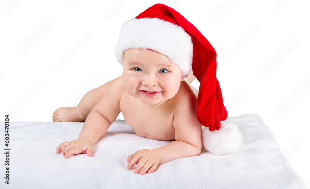 Cute Santa Claus boy on background Cute Santa Claus boy on background