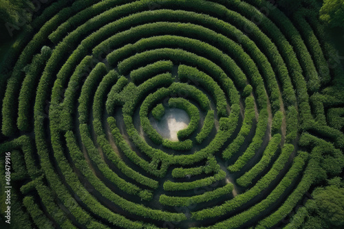 green maze from high angle