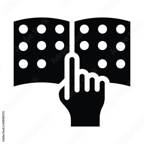 braille glyph icon illustration vector graphic