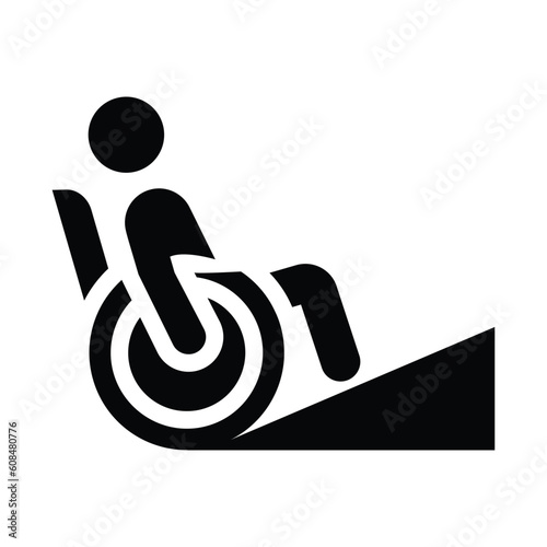 ramp glyph icon illustration vector graphic