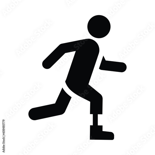 paralympic glyph icon illustration vector graphic