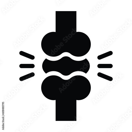 osteoporosis glyph icon illustration vector graphic