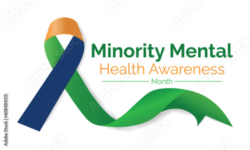Принти на полотні Vector illustration of minority mental health awareness month