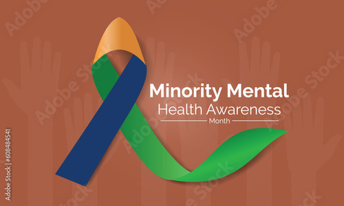 Fotografija Vector illustration of minority mental health awareness month
