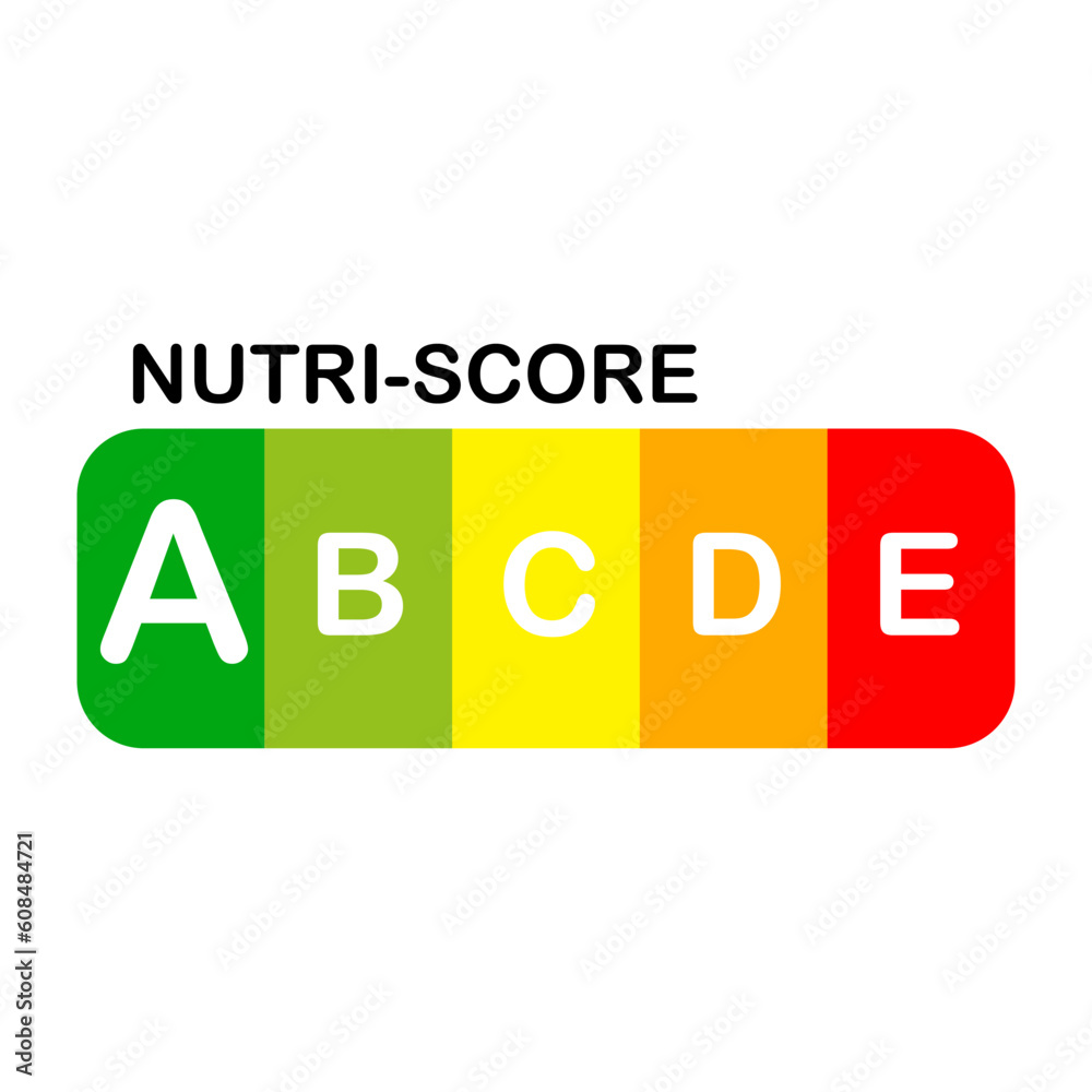 Nutri Score official label. A score. Vector illustration. Nutri Score official label. A score. Vector illustration.