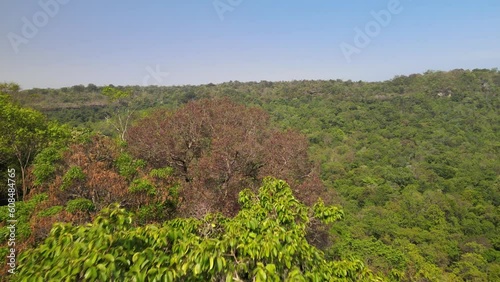 The aerial view of Kaeng Tana National Park in Thailand photo