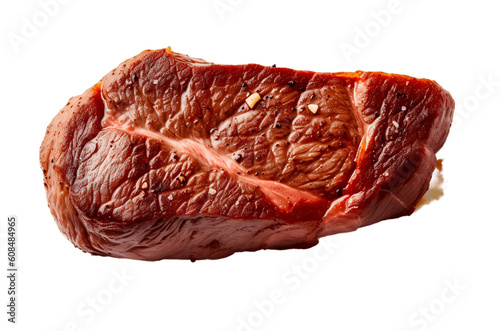 Raw meat isolated on white  grilled beef steak isolated transparent