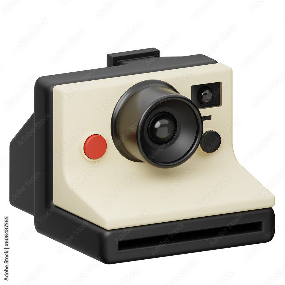 Polaroid Camera Retro Electronics 3D Icon Polaroid Camera Retro Electronics 3D Icon
