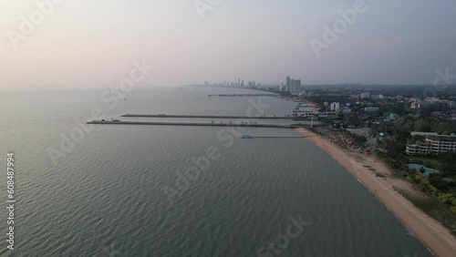 Wallpaper Mural Aerial view of Na Jomtien, Pattaya City, Sattahip District, Chon Buri, Thailand Torontodigital.ca