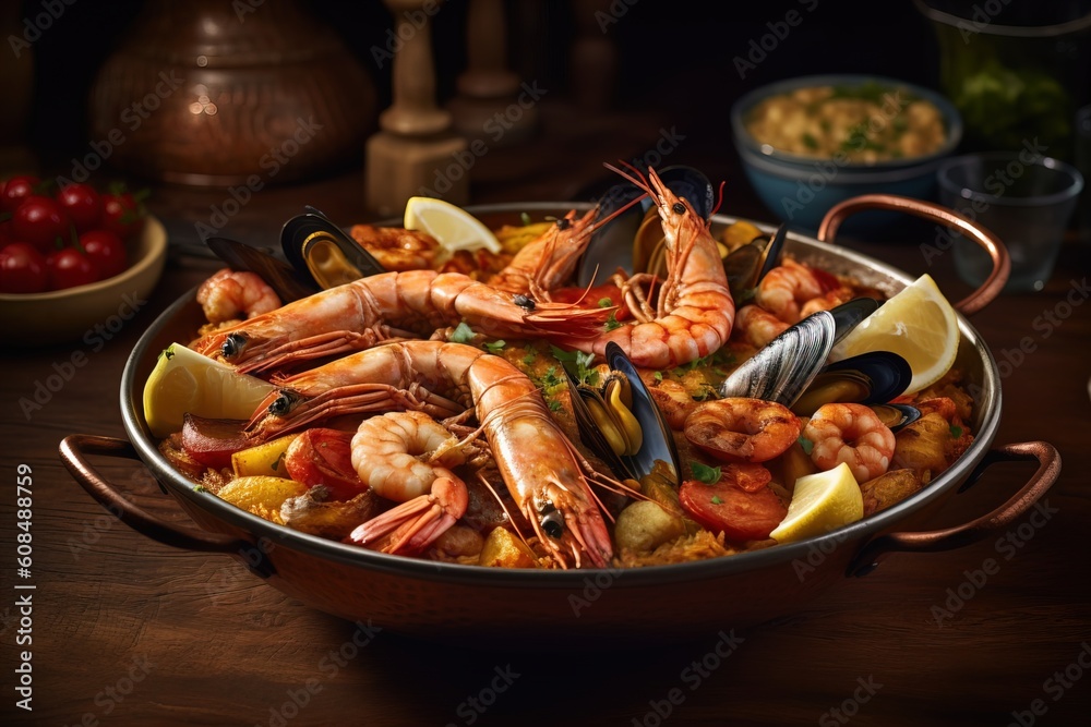 Cropped shot of Tom yum goong with prawns, hot spicy soup and Thai herb ingredients in black bowl Cropped shot of Tom yum goong with prawns, hot spicy soup and Thai herb ingredients in black bowl