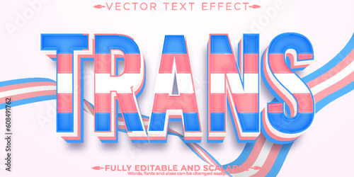 Transgender text effect, editable pride and homosexuality text style
