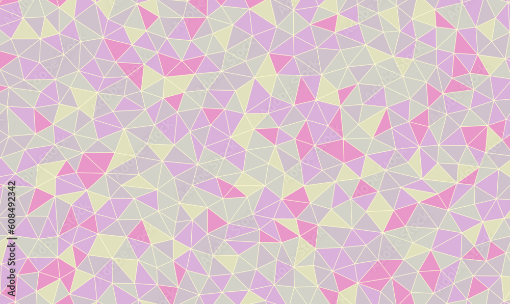 custom made wallpaper toronto digitalseamless abstract geometric polygonal repeatable pattern swatch background, pastel pink purple blue yellow colors