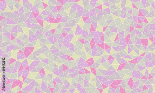 Wallpaper Mural seamless abstract geometric polygonal repeatable pattern swatch background, pastel pink purple blue yellow colors Torontodigital.ca